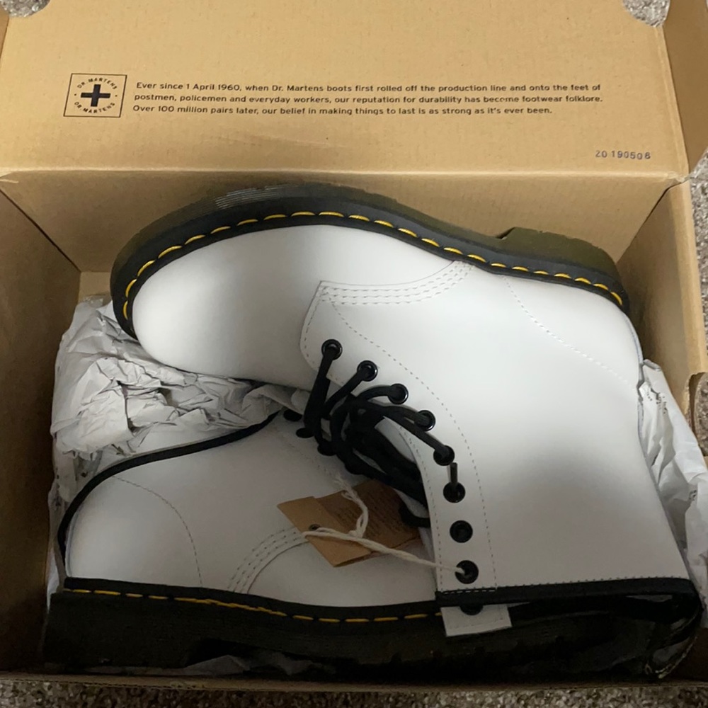 Brand New White doc martens
